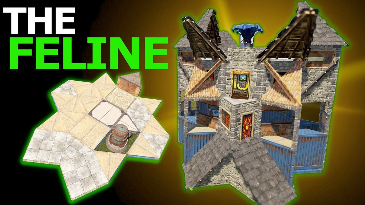 The FELINE - Ultimate Solo Fortress 2x1 Expansion - Rust Base Design